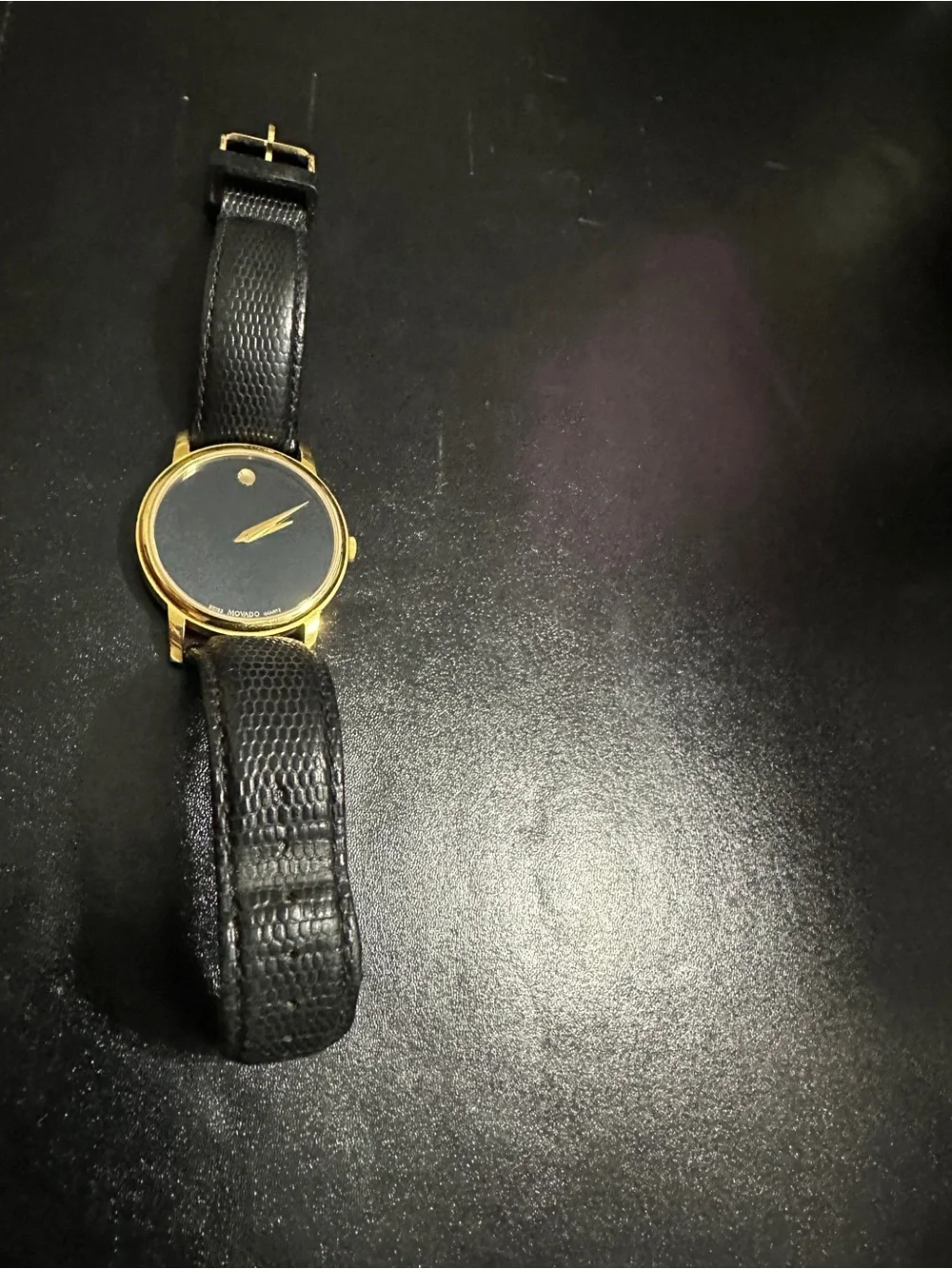 Movado Museum Classic Gold Tone Swiss Quartz Men’s Watch | Needs Battery